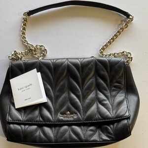Kate Spade Black Quilted Chain Shoulder Bag